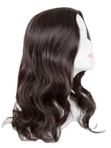 Carnival Wig Fei-Show Synthetic Heat Resistant Medium Dark Brown Middle Part Line Curly Hair Costume Cosplay Halloween HairpieceXJ241008