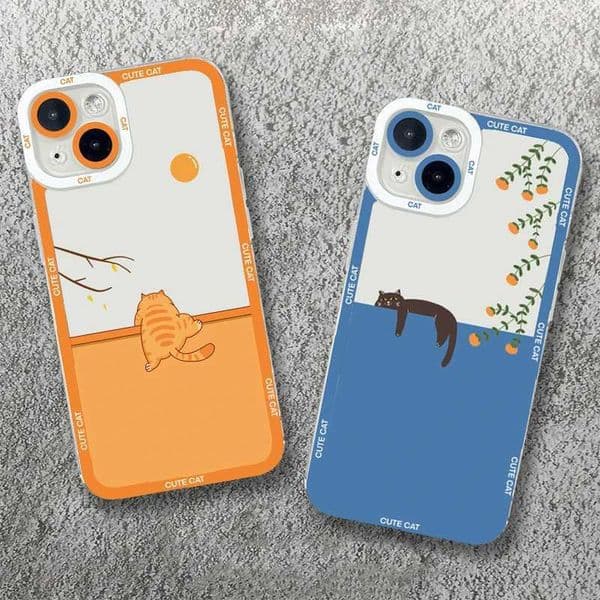Luxury Case IPhone 16 Case iPhone 15 Pro Max Case Cute Cartoon Cat Case iPhone 14 13 12 11 XS XR X 7 8 Plus Transparent Cover Z241008