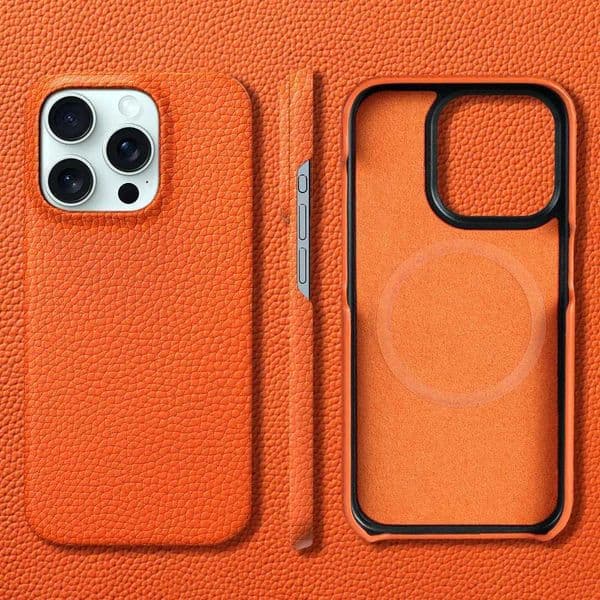 Luxury Case Suitable for Case for iPhone 15 16 Pro Promax 16 Pro Natural Cowboy Leach Leather Magnetic Protector Luxury Phone Back Cover Z241008