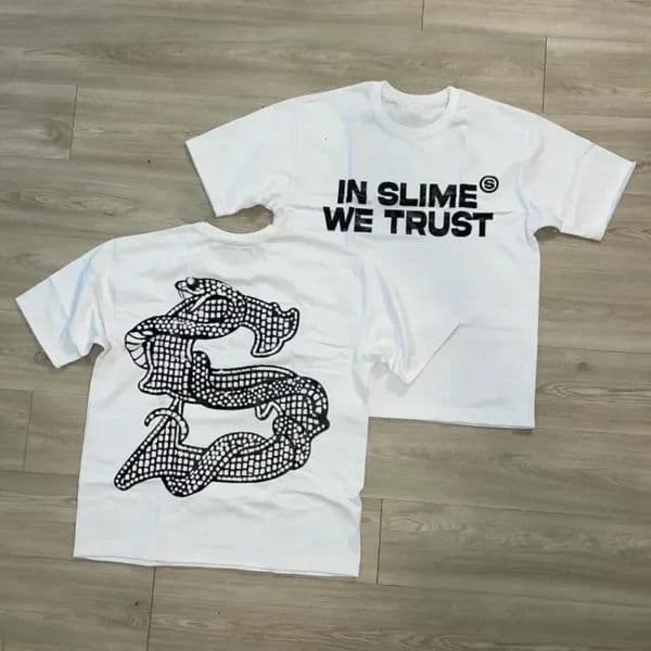 Vintage In Slime We Trust And Hope Peace Forever Graphic Print 100% Cotton T-Shirt Men Y2K Oversize Tshirt Streetwear Women Tops 241009