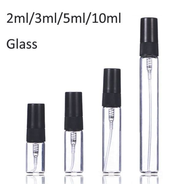 wholesale Glass Atomizer Spray Bottles 2ml 3ml 5ml 10ml Refillable Travel Sample Vials for Perfume with Pump Sprayer