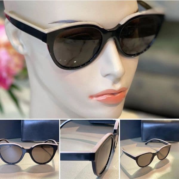 hot designer sunglasses for women womens retro eyewear luxury cat eye uv400 5414 5417 protect lenses with letter frames butterfly sun glasses black beige e L260526