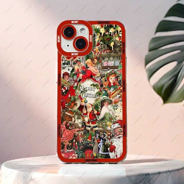 Designer Phone Case Merry Christmas phone case for iPhone 15 14 12 11 Pro Max Mini XS X XR SE 7 8 Plus with soft silicone cover M241008