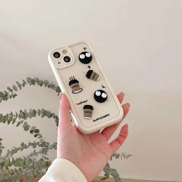 Designer Phone Case 3D Cartoon Coffee Back Cover for iPhone X XR XS Max 7 8 Plus Se Phone Case for iPhone 16 15 14 Plus 13 12 11 Pro Max M241008