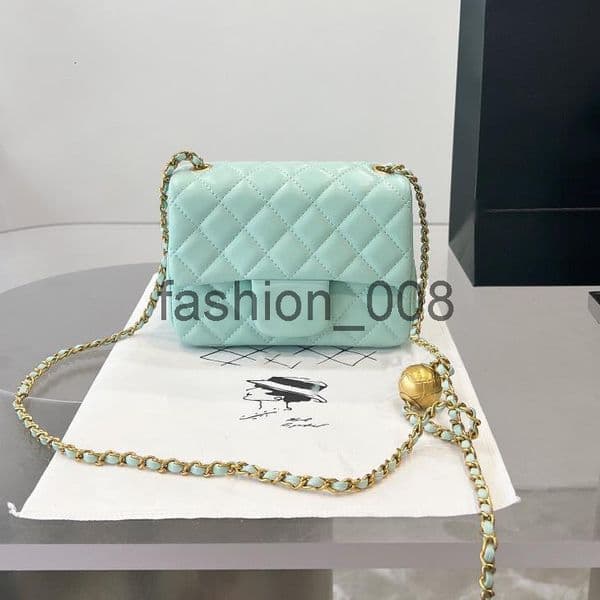 2024 17CM Mini Crush Ball Flap Bag Square Candy Nine Colors Classic Quilted Plaid Chain Shoulder Strap Gold Metal Hardware Crossbody Designer Luxury Ladies Handbag1