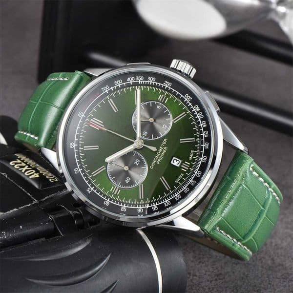 Designer's new style watches Bailing Mens Leisure Quartz Five Needle Multi functional Waterproof Glow Belt Watch Batch