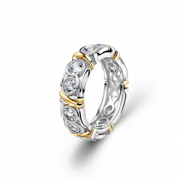 diamond ring designer for women womens jewelry woman rose gold silver cross wedding Ring luxury jewelrys ladies girl party birthday gift size 6-9 dhgate