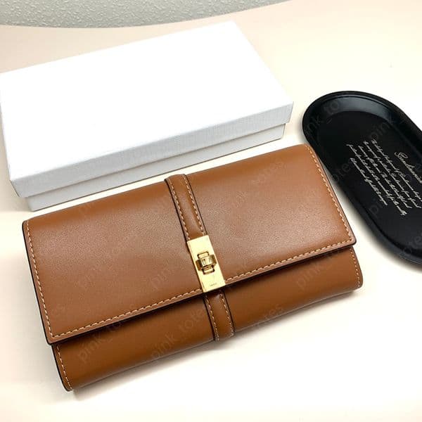 Designer Wallets For Women Card Holders Interior Zipper Pocket Womens Long Wallet Luxury Gold Hardware Solid Cowhide Purses Daily Outfit Christmas Gift CWD -5