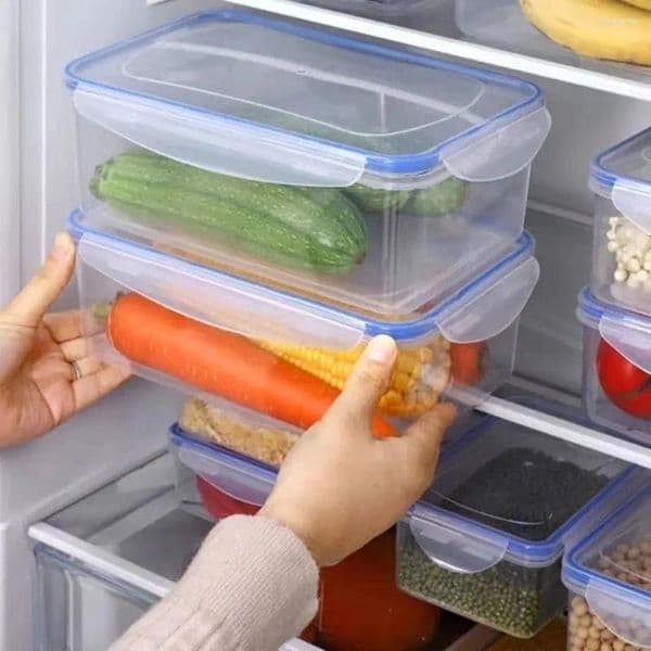 Storage Bottles Portable Refrigerator Box Sealed Rectangular Food Containers Plastic Microwave-heated Lunch Boxes Fresh-Keeping