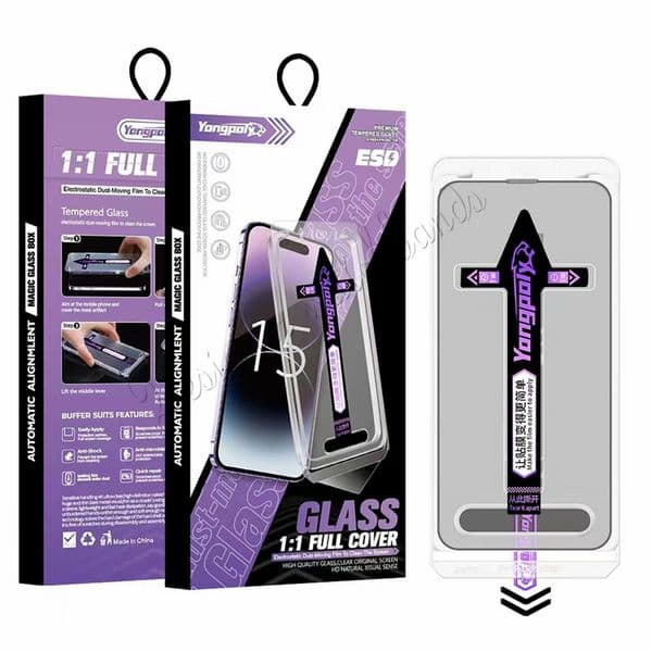 Hardness HD Privacy Auto Alignment Kit Tempered Glass for iPhone 16 Pro Max 15Plus 14 13 12 11 XR X Screen Protector with Install Tray Easy Installation