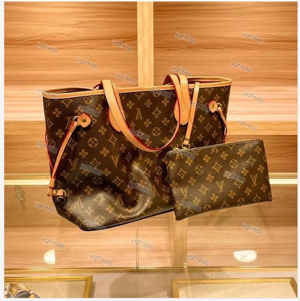 Top Quality shopping bag 2pcs set High Quality Women Real Leather Handbags Wallet Shoulder Bags shopping tote bag Handbag Purse Crossbody Bag
