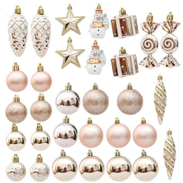 Champagne Pcs Special Shaped Ball Ornaments Tree Party Decoration Year Christmas Spheres Pendant