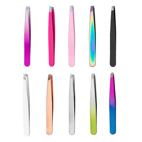 Stainless Steel Tip Eyebrow Tweezers Face Hair Removal Clip Brow Trimmer Makeup Tools 95*10MM