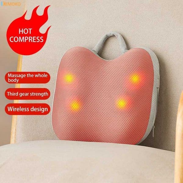 3D electric intelligent neck massager new pillow head back finger pressure full body massager wireless for automotive and home infrared physical therapy W240819