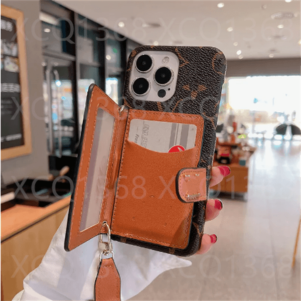 Phone Case Designer iPhone Case for iPhone 16 15 Pro Max Cases Apple iPhone 14 13 12 11 ProMax Galaxy S25 S24 S23 S22 Ultra Luxury Case Card Slot Holder Bag Strap