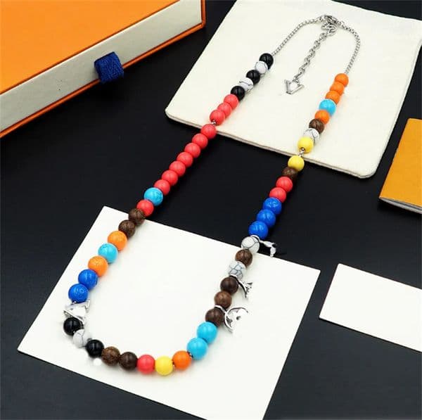 Luxurys Designer Bracelet Presbyopia Adjustable Bracelets Jewelry For Mens Women Brown Old Flower Letter Classics Turquoise Beads Bangle Necklace With Box nice