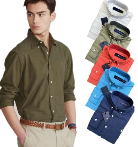 Polo Hoodie Casual Sleeve Autumn Business Laurence Cotton Oxford Non Iron Slim Paul Formal Shirt Laurent fashion 2026