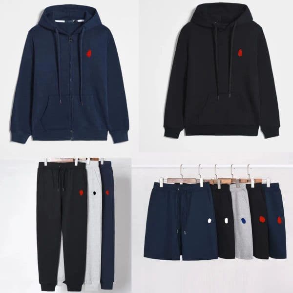 Men Polo Tracksuit Set Zip Up Hoodie Men Polo Hoody Designer Pullover Cotton Horse Long Sleeve Polo Hoodie Woman Sweater Grey Hoodie Designer Joggers Men Sweatsuit