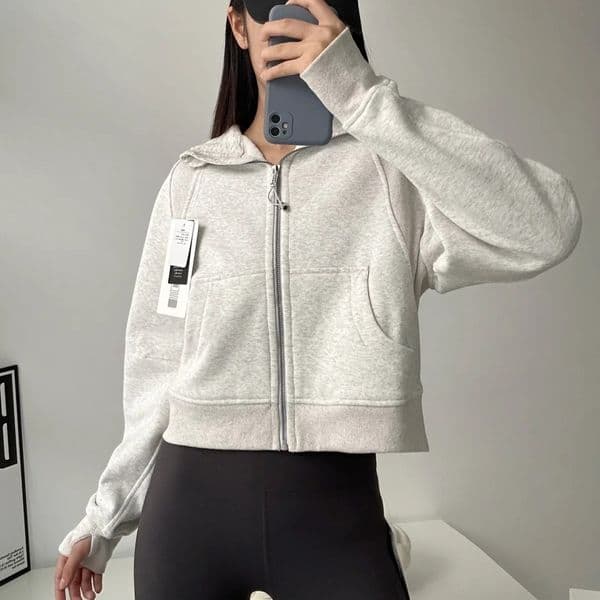 Women's Hoodies & Sweatshirts Designer Casual Jacket Zipper Short Section Hooded New Padded Loose Casual Sports Sweater Female Jacket