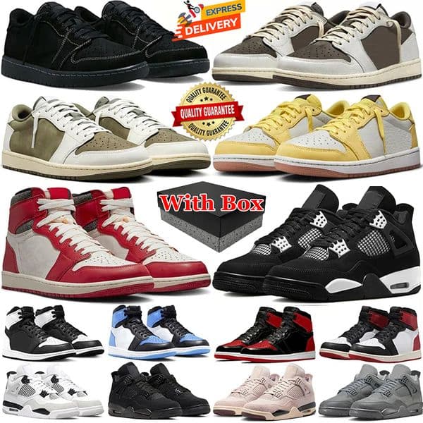 basketball shoes with box men women olive black brown yellow blue white pink red green beige mens trainers sports sneakers size 3647