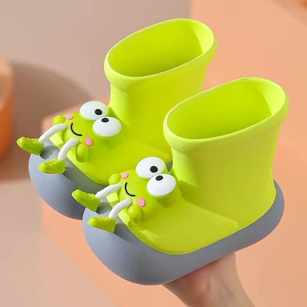 Anti Slip Cute Frog Children Rain Shoes Baby Kindergarten Rain Boots Kids Shoe for Girl Rain Boots Children Botas De Lluvia 241014