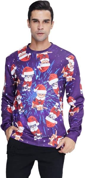 Long Sleeve Shirts for Men sweatshirt Christmas Sweatshirt for Men Women Funny Pullover Crewneck Top Tee Streetwear Casual tops clothes