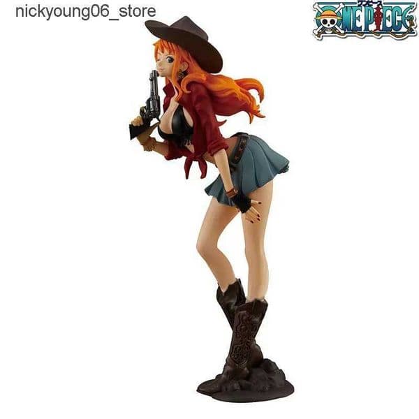 2026 New 18Cm Anime One Piece Figure Pvc Cowboy Nami Action Figures Collectible Decorations Doll Toys Model Toy Collection L240910 Toy