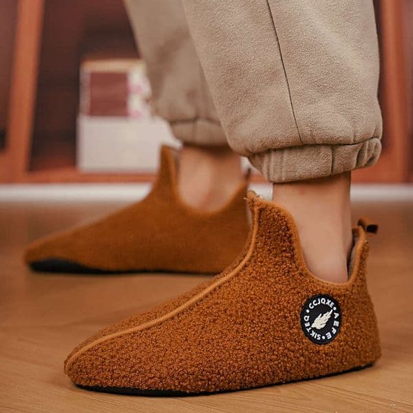 Winter Couples Slippers Non-slip Warm Women and Men Slipper Indoor Soft Shoes Comfortable Flat Home Cotton Shoe