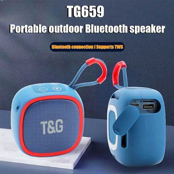 TG659 Bluetooth Speaker Mini Portable Speaker Wireless Connection Outdoor Sports Audio Stereo Support TFFM Card BT TWS Car Audio CL241015