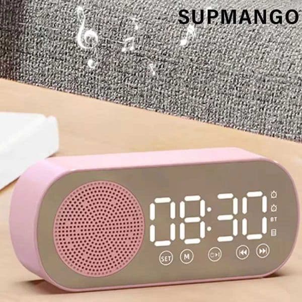 Wireless BT speaker multifunctional subwoofer clock mini intelligent alarm clock speaker CL241015