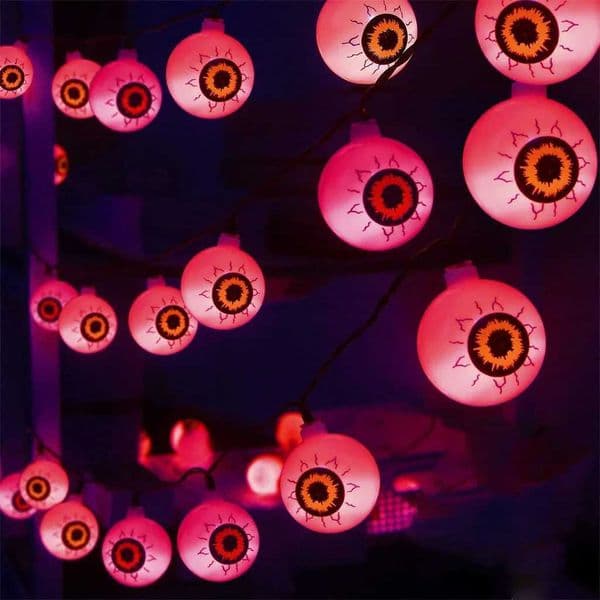 Halloween Lantern LED String Lantern Ghost Festival Decoration Luminous Ghost Red Lantern Halloween Party Home Decoration X241015