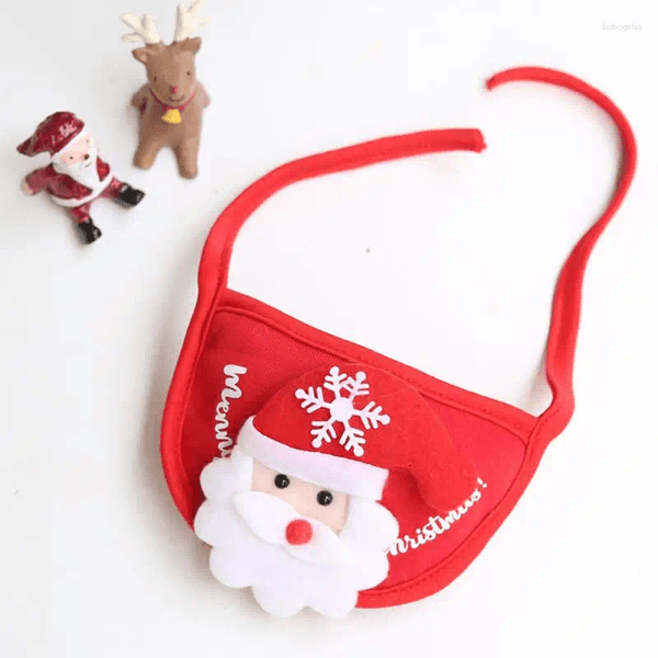 Dog Apparel Pet Cat Christmas Hat Cartoon Bandana Holiday Party Cute For Small Dogs Cats Puppy Kitten Outdoor Outfits
