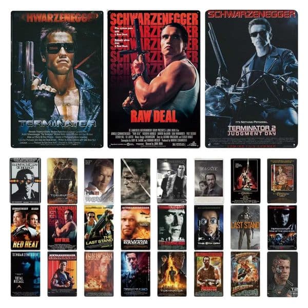 Vintage Classics Action Movie Metal Poster Tin Sign Plaque Metal Painting Wall Plate Club Man Cave Bar Pub Retro Home Wall DecorXJ241010