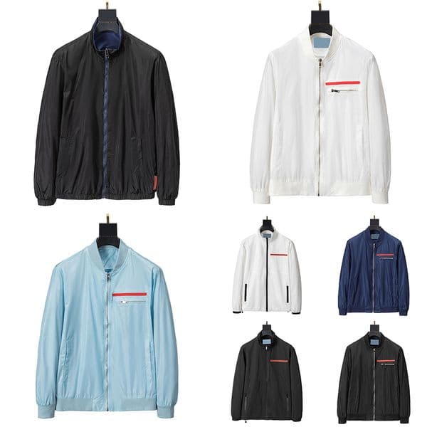 Casual Mens Jacket Coat Caps Luxury designer bomber jacket High quality Letter Red Striped Jacket Autumn Fashion Outdoor Hoodies Coats Triangle Badge Windbreakers
