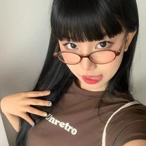 Y2K Women Retro Oval Square Glasses Red Green Frame Glass Eyewear Decorative Computer Antiblue Eyeglasses with Seaside Driving 241014