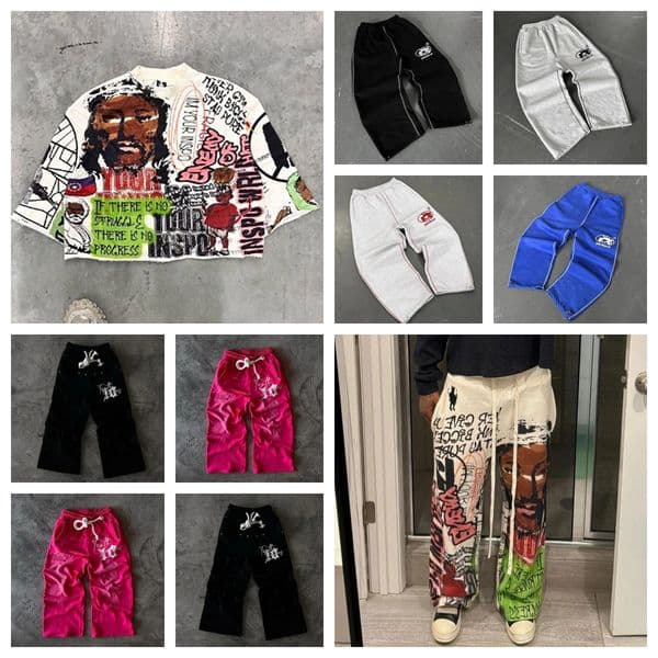 Designer Men's Pants Sweatpants Gothic American Hip Hop Cartoon Graphics Print Baggy Casual Womens Mens Elastic Waist Jogging Size S-4XL