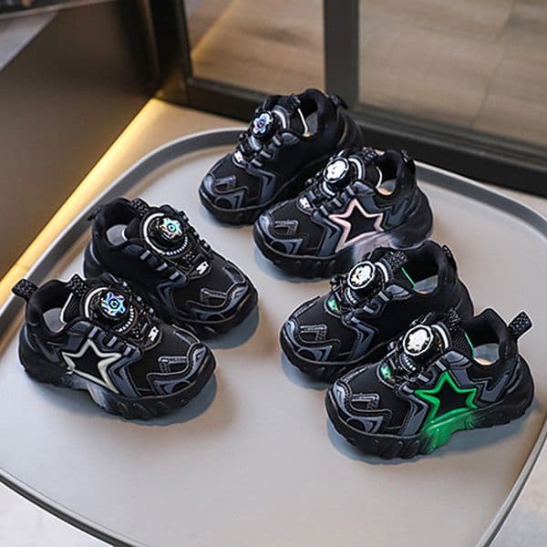 Kids Rotating Lace Youth Outdoor Sneakers Enfant Girls Boys Basketball Sport Shoes Cutefeet Trainers Sizes 21 - 32 S260425