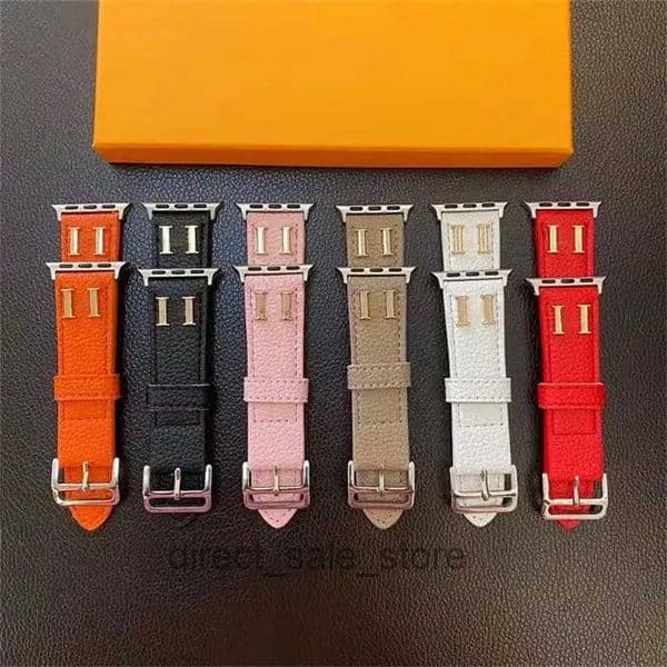 Designer pu Leather Apple Watch Band Watch Strap For Apple Watch Straps 38 40 49 42 44 45 MM 3 4 5 SE 6 7 9 Series iWatch Band Bracelet Watchband