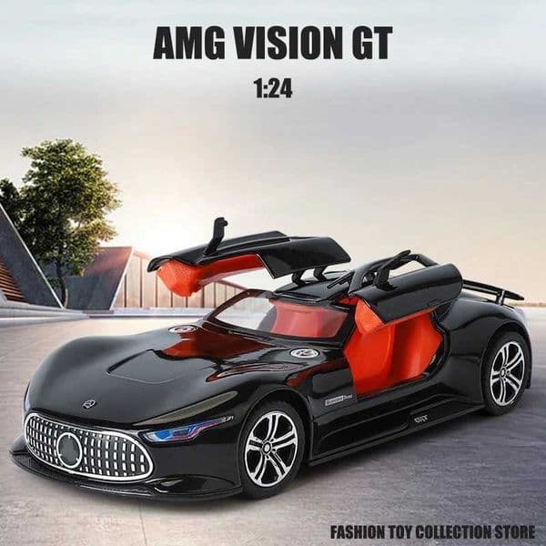 1 24 AMG Vision GT Fast and Passionate Alloy Car Model Die Casting Toy with Sound and Light Vehicle Decoration Toy Childrens Gift CL241016