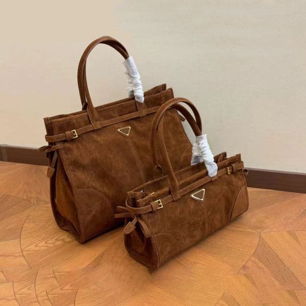 10A Designer Suede Women's Tote Bag Soft leather shoulder casual men's new wallet Large capacity shopping bag