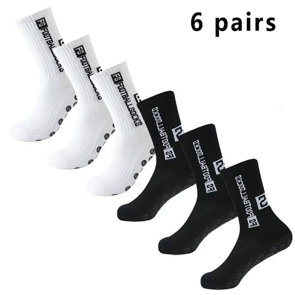 outdoor 2026 New 6 Pairs Soccer Socks Sports Grip Antislip Basketball Spot Rubber Cotton 241015 Free Shipping
