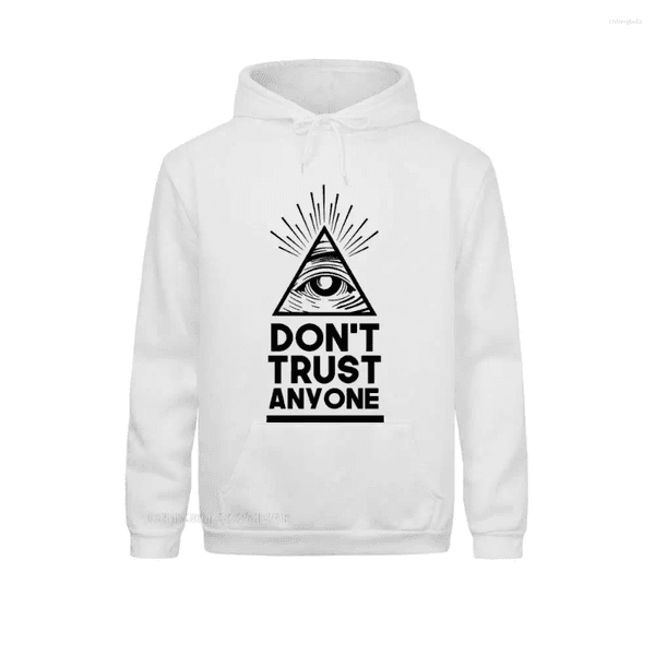 Men's Hoodies Regular Sportswear Don't Trust Anyone Illuminati All Seeing Eye 2024 Fashion Print Casual Streetwear Brand Clothing