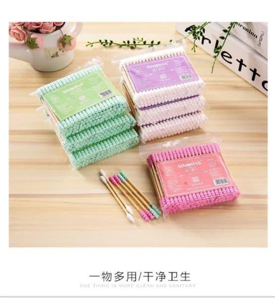 100 cotton swabs healthy makeup cosmetics ear cleaning Buds Tip Swab 240 packs 241015