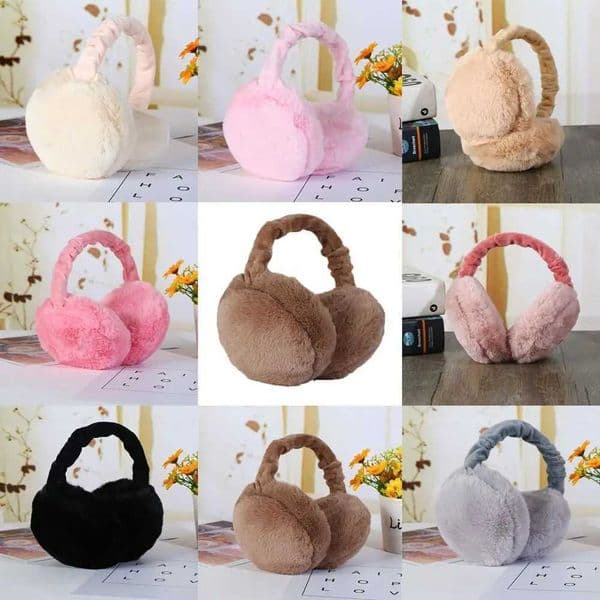 Ear Muffs Winter Warm Solid Color Fluffy Earmuffs Women Soft Plush Ear Muffs Student Ear Protection Korean Cute Earmuff Outdoor z241015