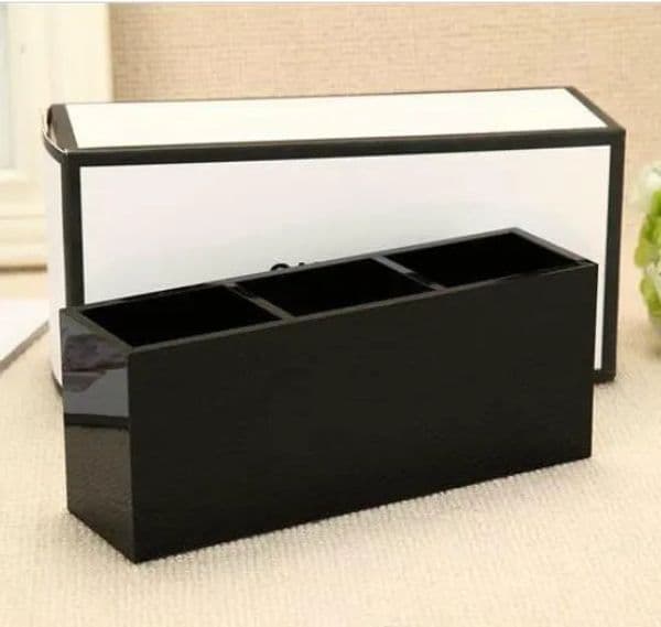 Classic High-Grade Acrylic Toiletry 3 Grid Box / Cosmetic Accessories Storage With Gift Packing BC1