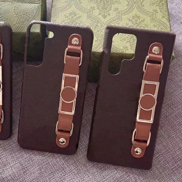 2026 perfume New Wristband Designer Phone Case For Samsung Galaxy S25 S24 S23 S22 Plus S21 S20 Note 20 cologne Ultra Luxury Leather Wrist St