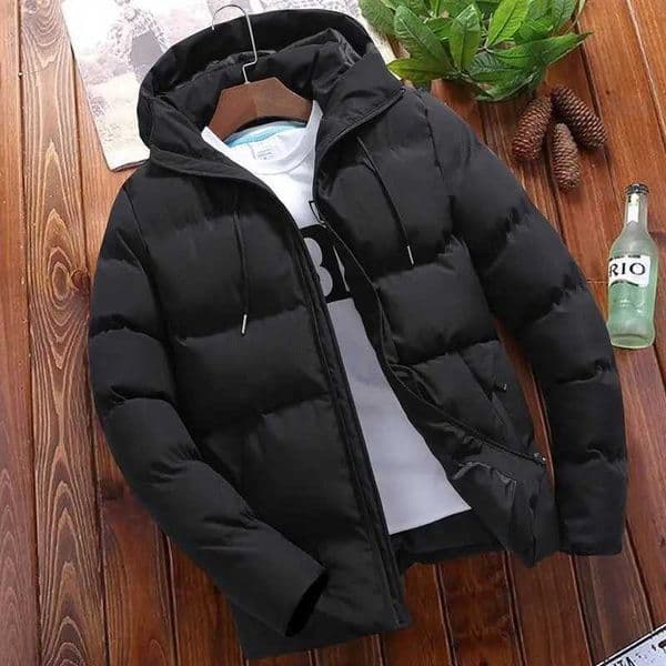 Winter Warm Thick Mens Jacket Casual Parkas Hoodie Solid Color Cotton Zipper Warm Korean Fitness Fashion Mens Jacket X241017