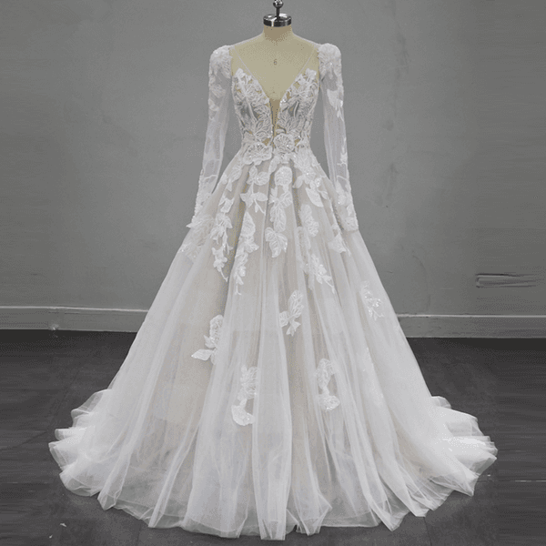 Vintage Bohemian Lace Wedding Dresses Illusion Long Sleeves A Line Beach Bridal Gowns Plus Size Maternity Boho Simple Robes de Mariee