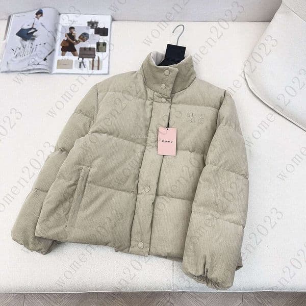 women down jacket designer men down jacket brand warmth coat fashion womens standup collar down coat winter vacation corduroy overcoat Oct 17
