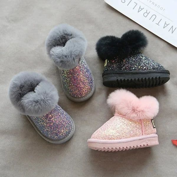 Children Snow Boots 0-10 Years for Baby Pink Girls Kids Winter ShoesWarm Plush Fashion Platsform Short Boots Black Gray 241016